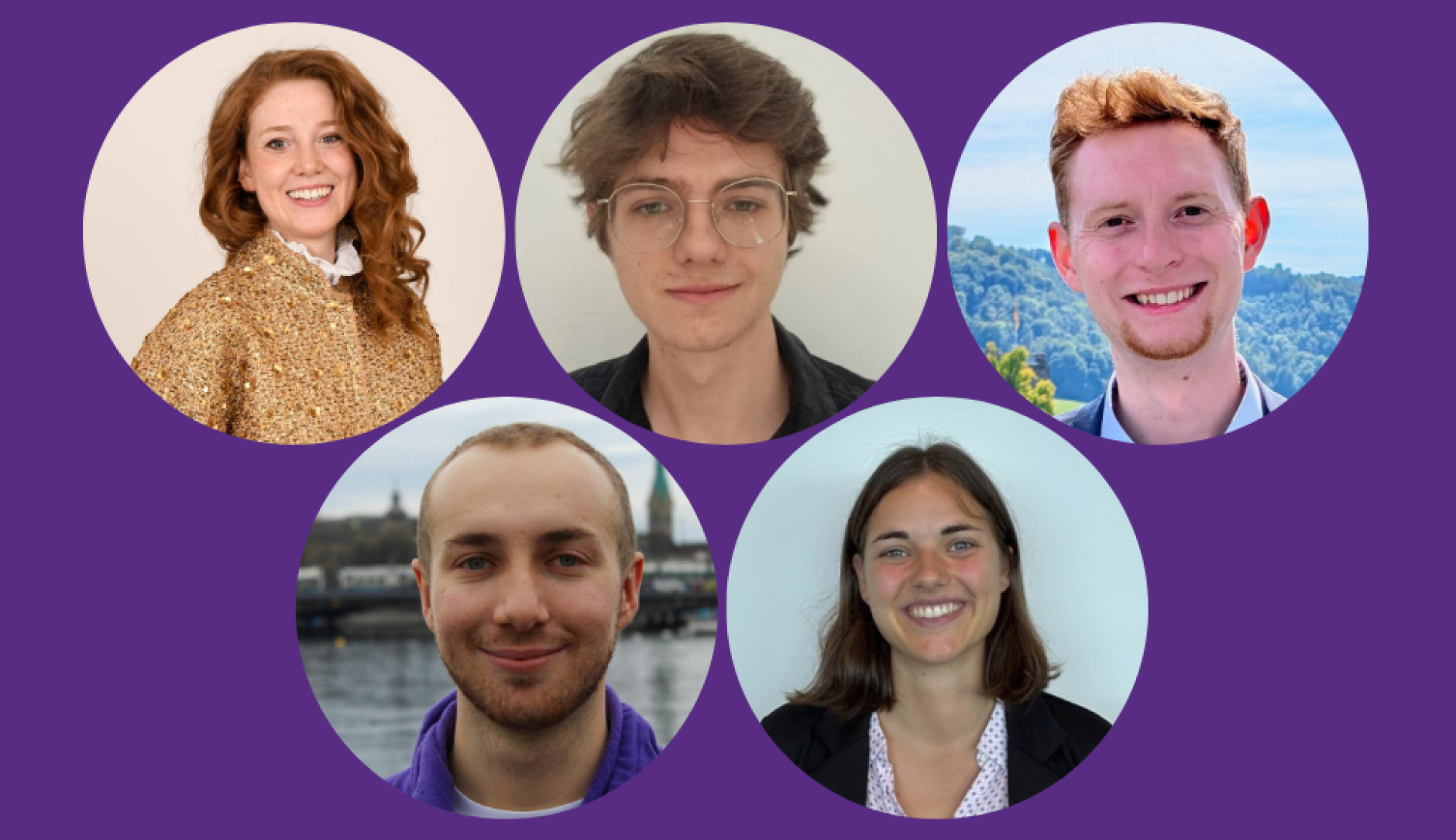 Portraits des neuen Boards von Volt Schweiz für 2026 bis 2028